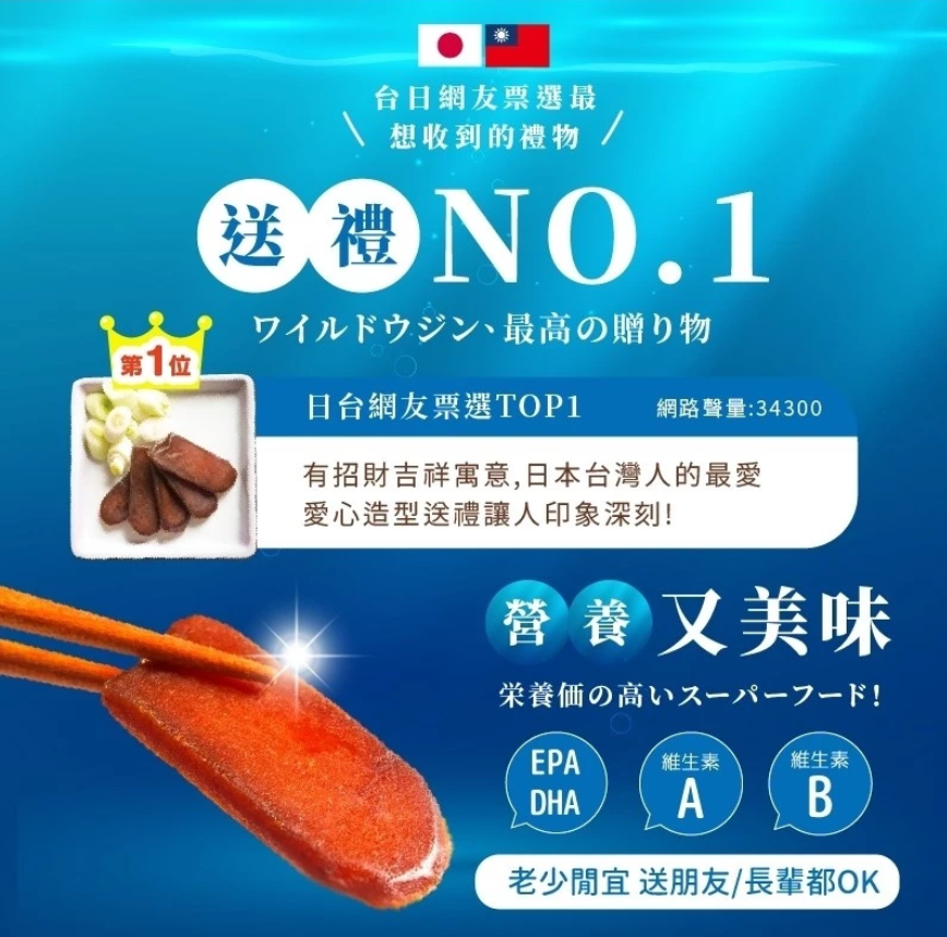 【頂級 烏魚子】限時特價一口烏魚子 【油脂豐富】 一口吃烏魚子 【每年一到這個時候大家都在等這一味】烏魚子一口吃 美味的享受 禮盒 送禮 品質保證【來自烏魚子故鄉雲林口湖．傳承百年淬鍊美味．綿密濃郁野生烏金】
